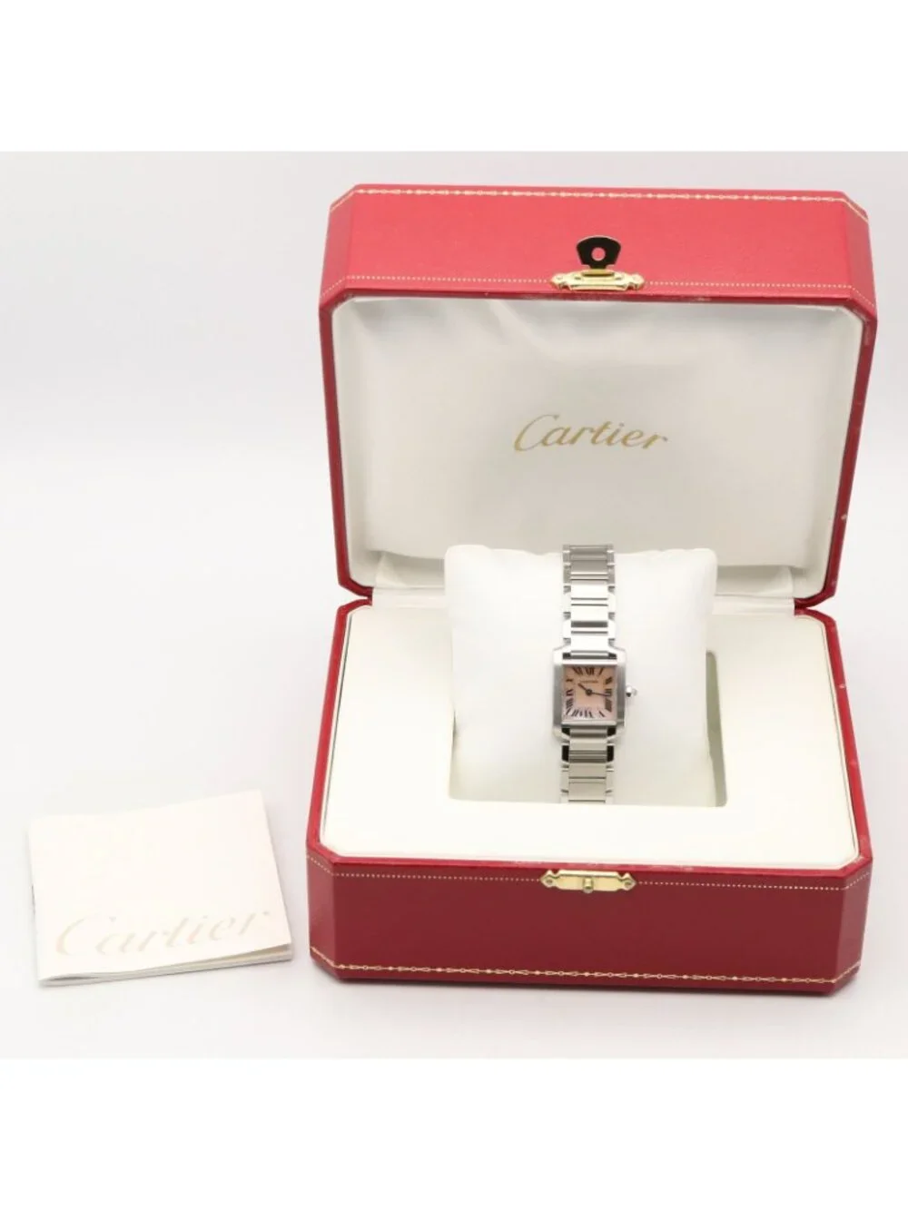 Cartier Watch Tank Francaise SM Pink Shell Stainless Steel